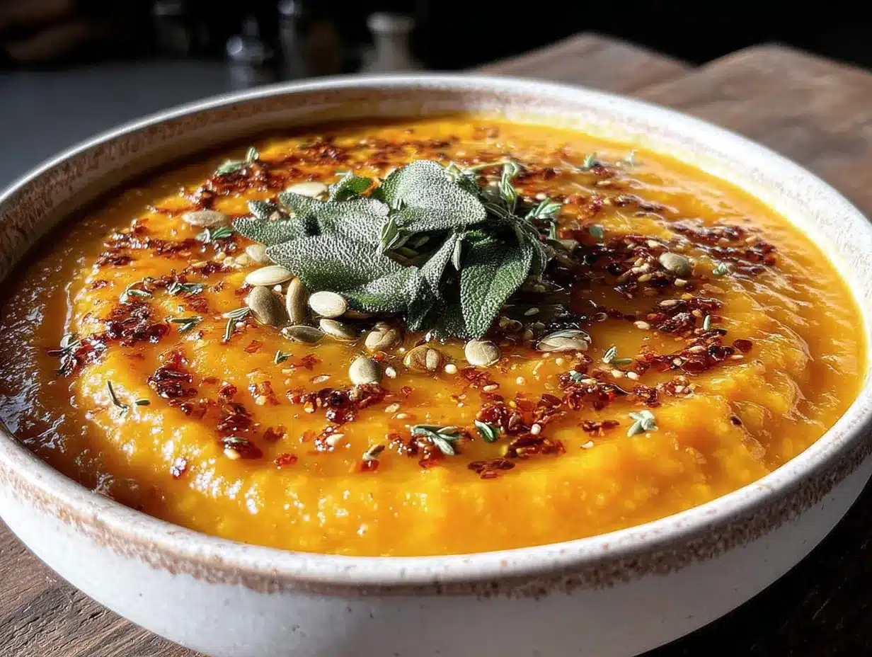 butternut squash soup with sage brown butter preparation steps