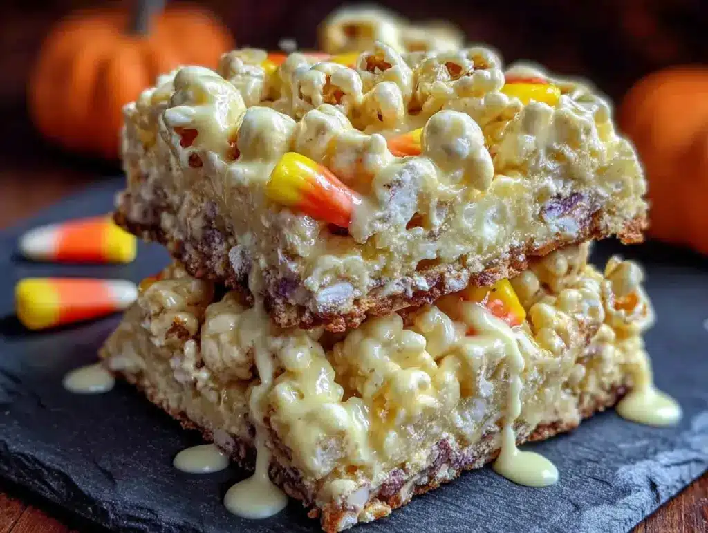 candy corn popcorn bark - featured image