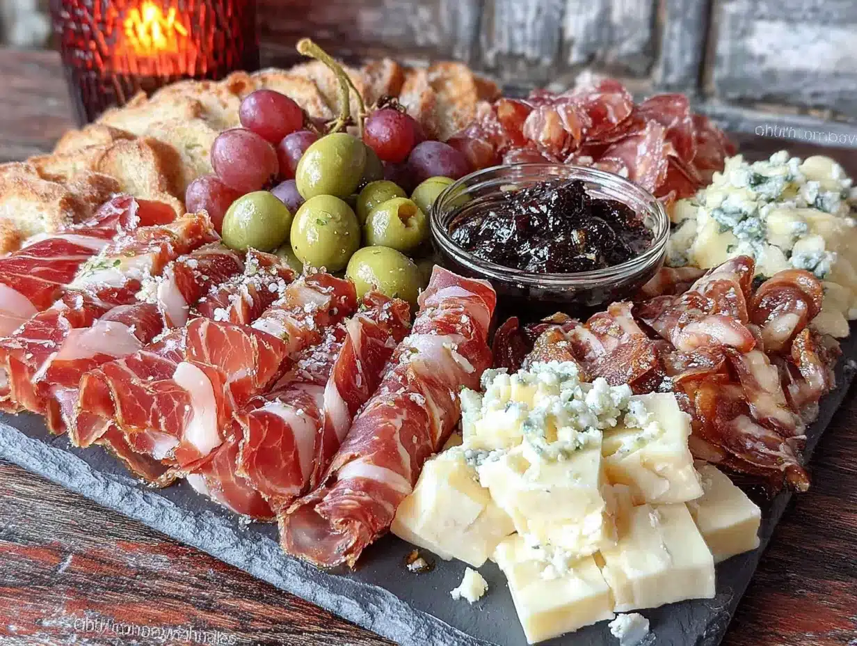 charcuterie board for two preparation steps