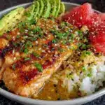 chili lime salmon bowls - featured image