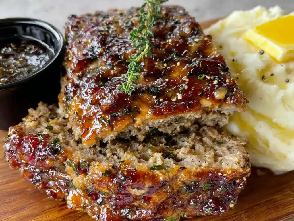 classic old-fashioned meatloaf with brown sugar glaze - featured image
