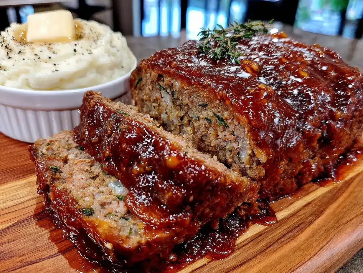 classic old-fashioned meatloaf with brown sugar glaze preparation steps