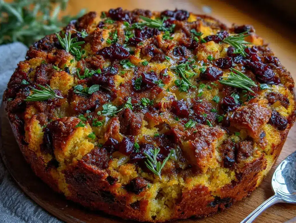 classic thanksgiving sausage and cornbread dressing - featured image