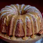 cozy apple cider bundt cake with maple glaze - featured image