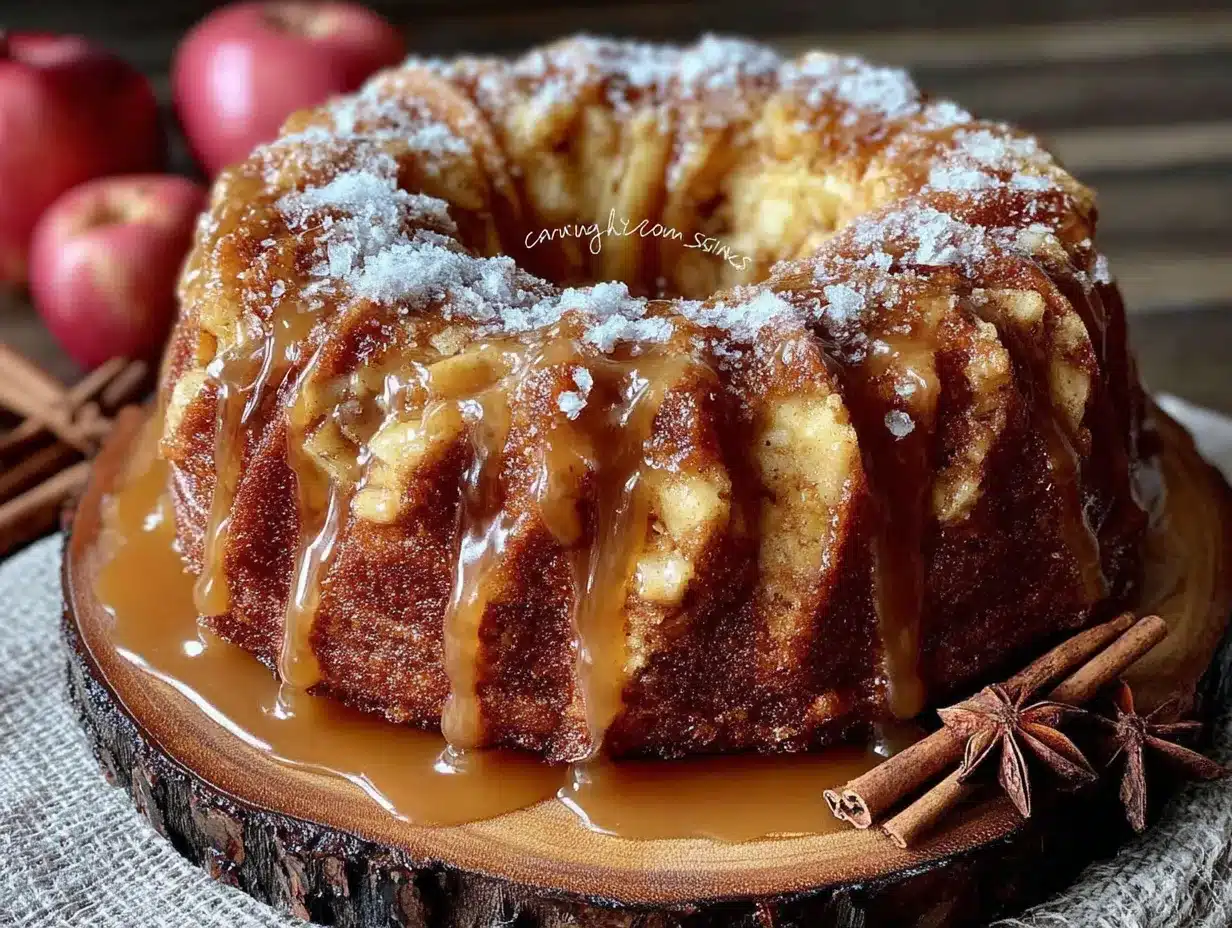 cozy apple cider bundt cake with maple glaze preparation steps