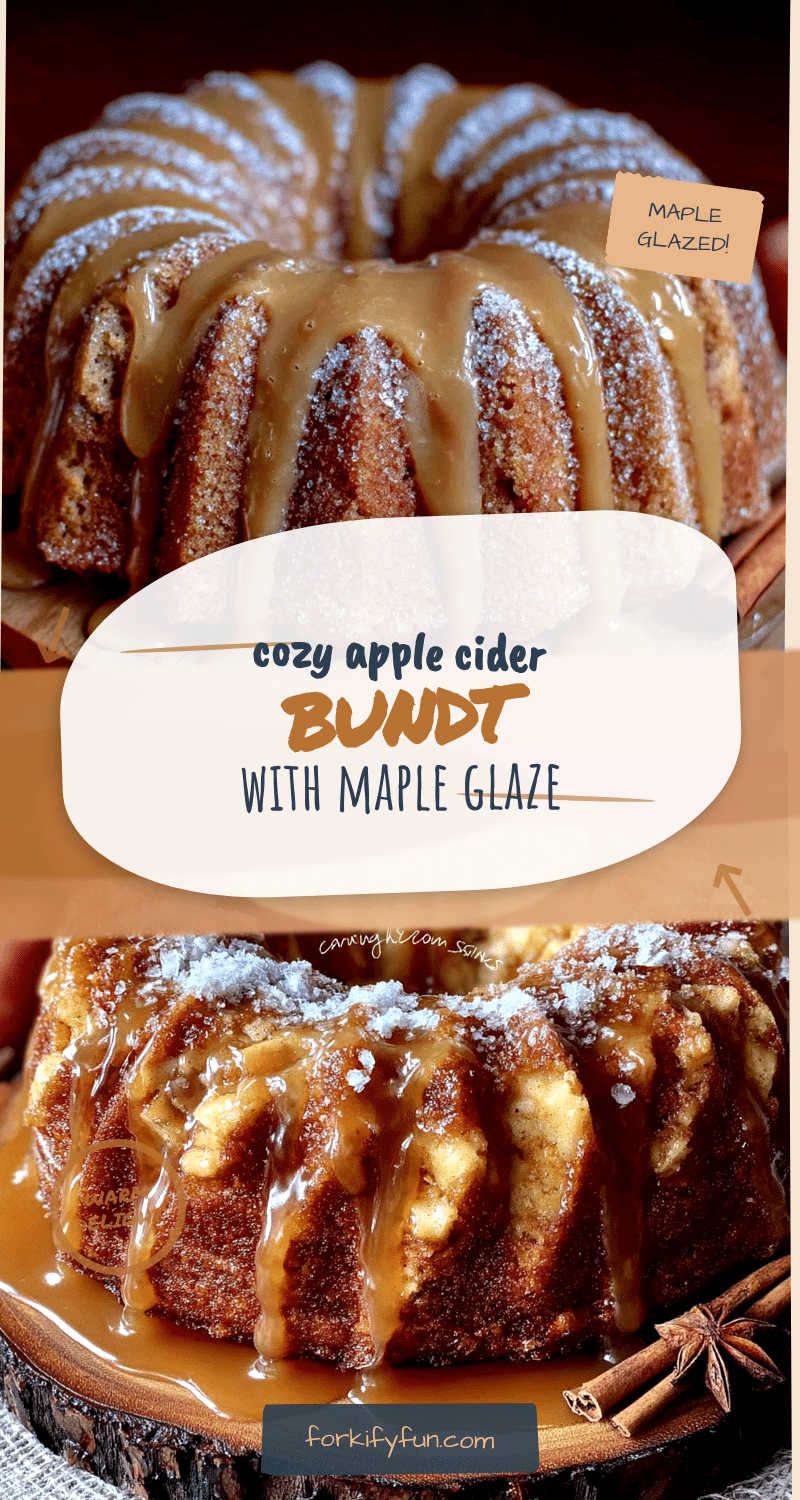 cozy apple cider bundt cake with maple glaze recipe