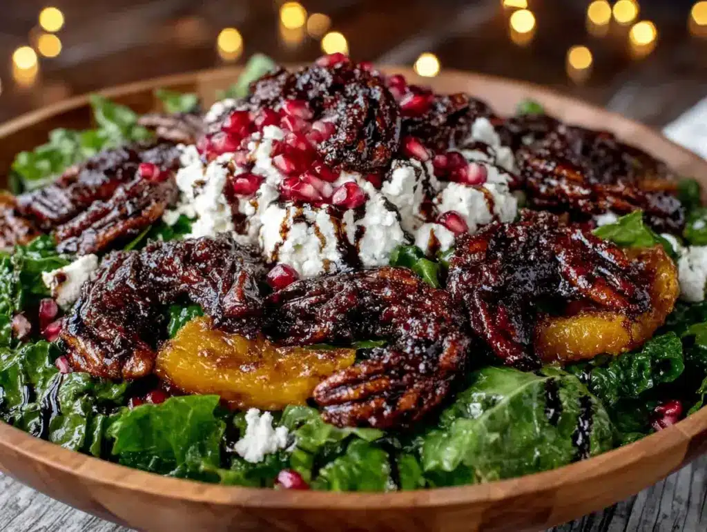 cozy autumn harvest salad with candied pecans - featured image