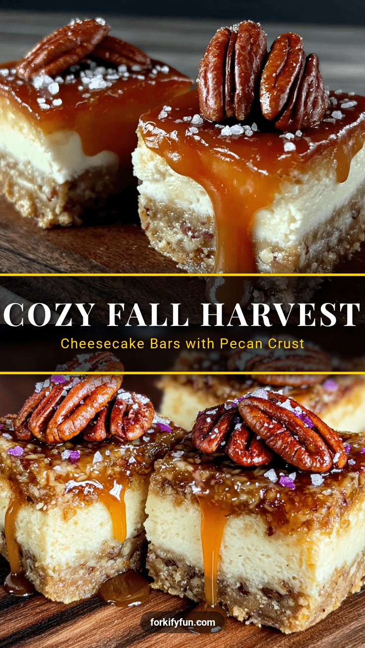 cozy fall harvest cheesecake bars recipe