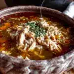 cozy fall harvest chicken and wild rice soup - featured image