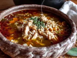 cozy fall harvest chicken and wild rice soup - featured image