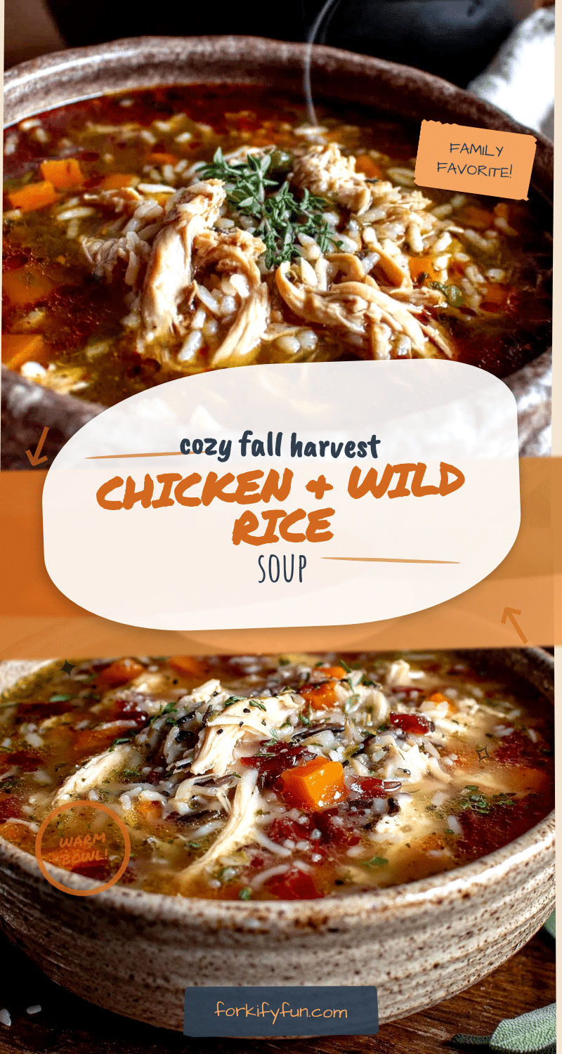 cozy fall harvest chicken and wild rice soup recipe