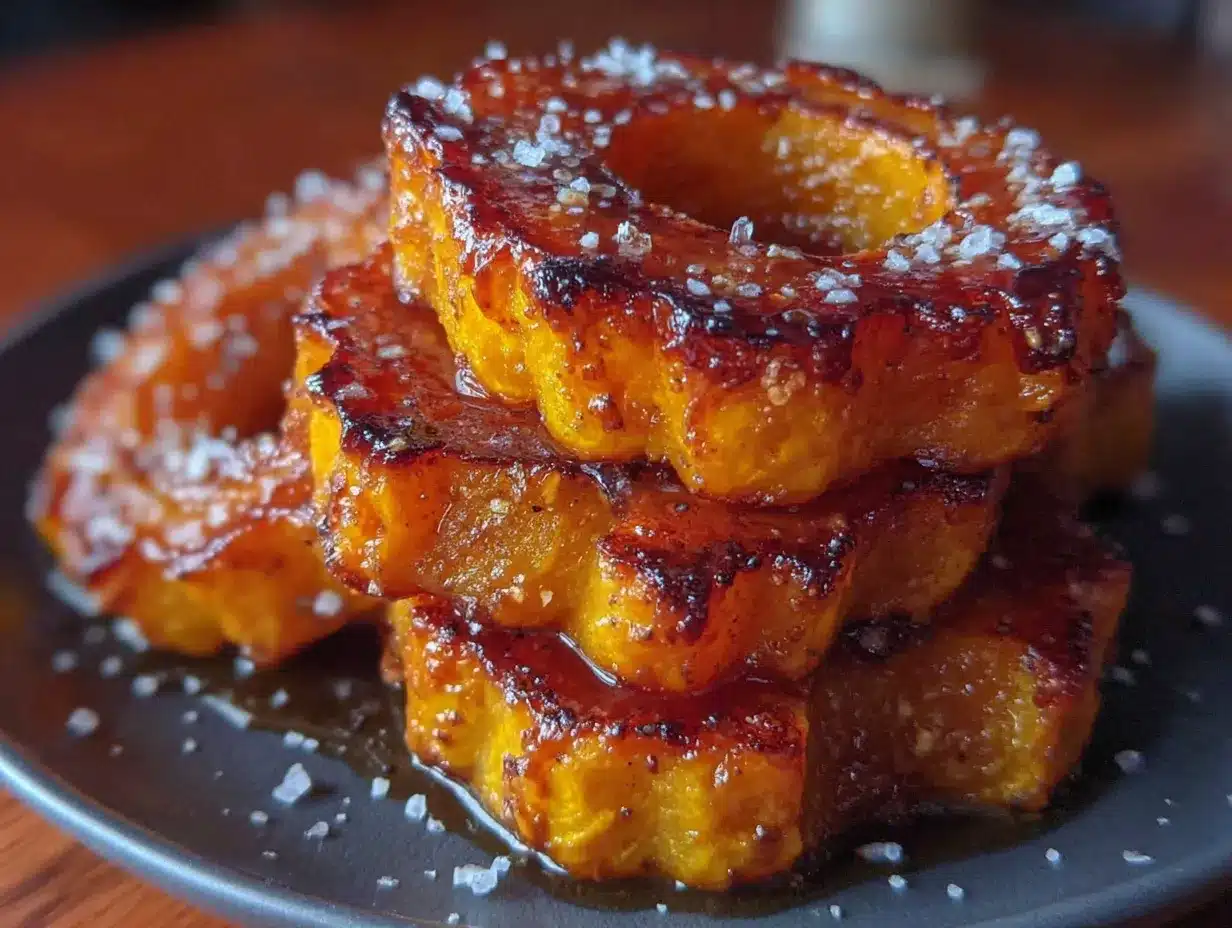 cozy maple roasted delicata squash rings preparation steps