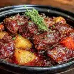 cozy slow cooker beef stew - featured image