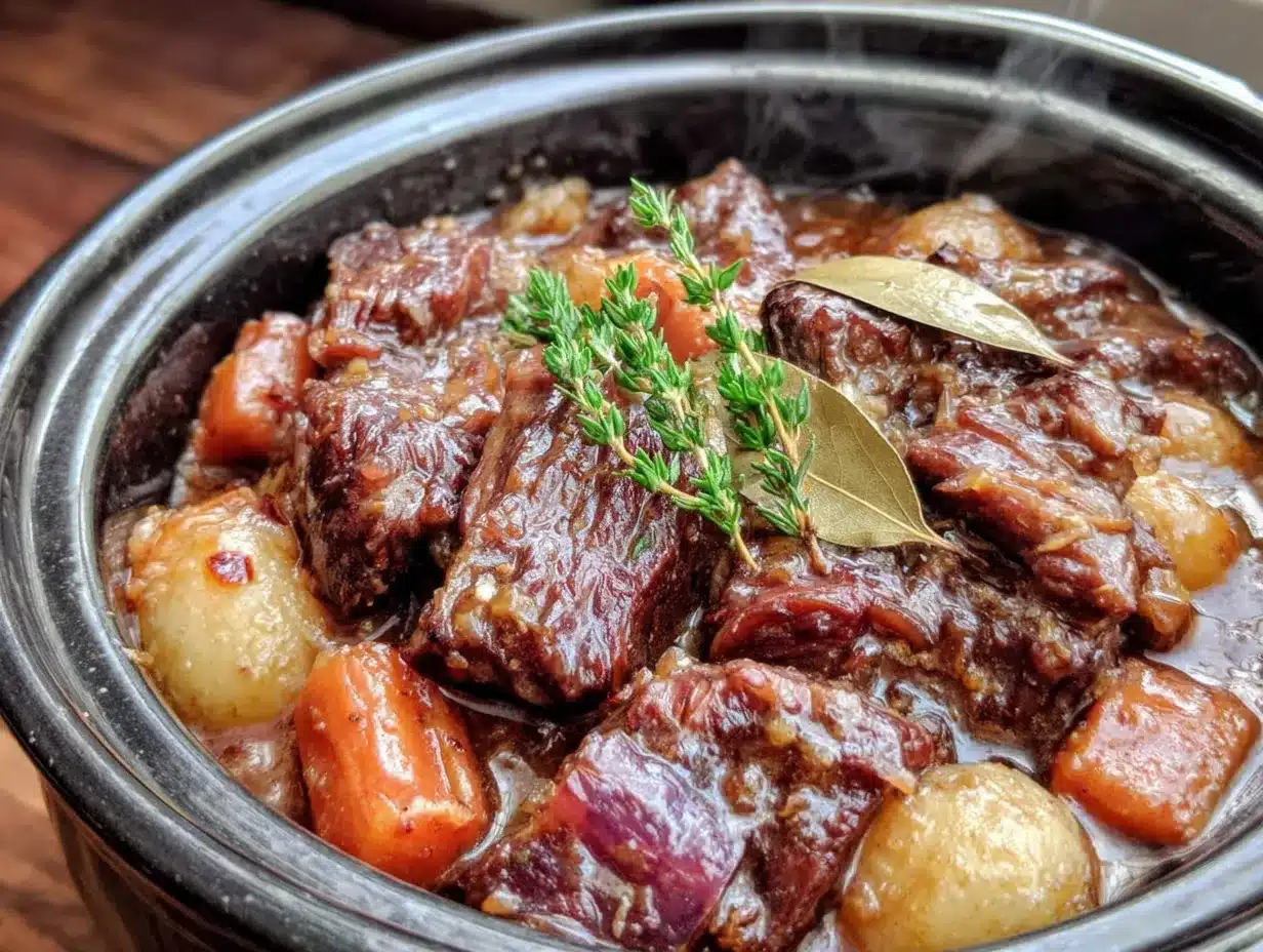 cozy slow cooker beef stew preparation steps