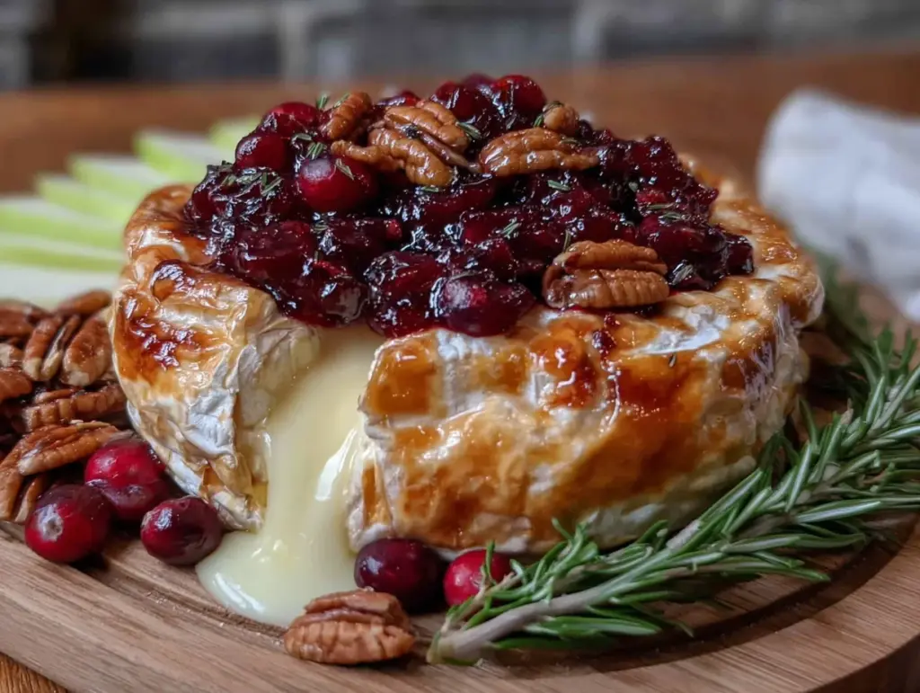 cranberry baked brie appetizer board - featured image