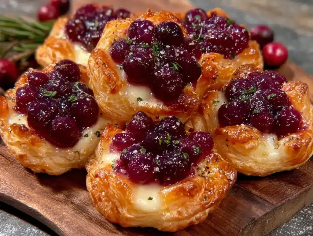 cranberry brie bites - featured image