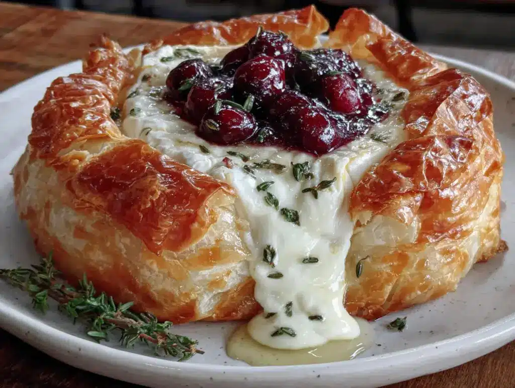 cranberry brie bites - featured image