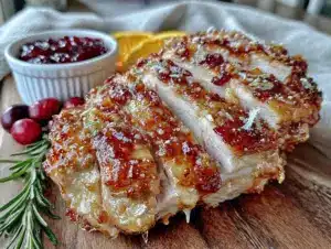 cranberry orange glazed turkey breast - featured image