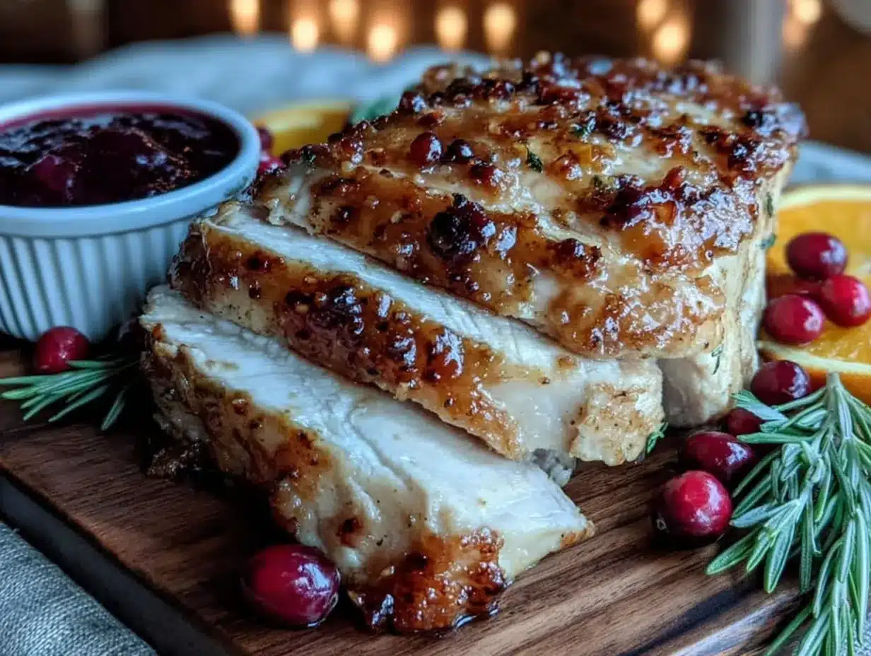 cranberry orange glazed turkey breast preparation steps