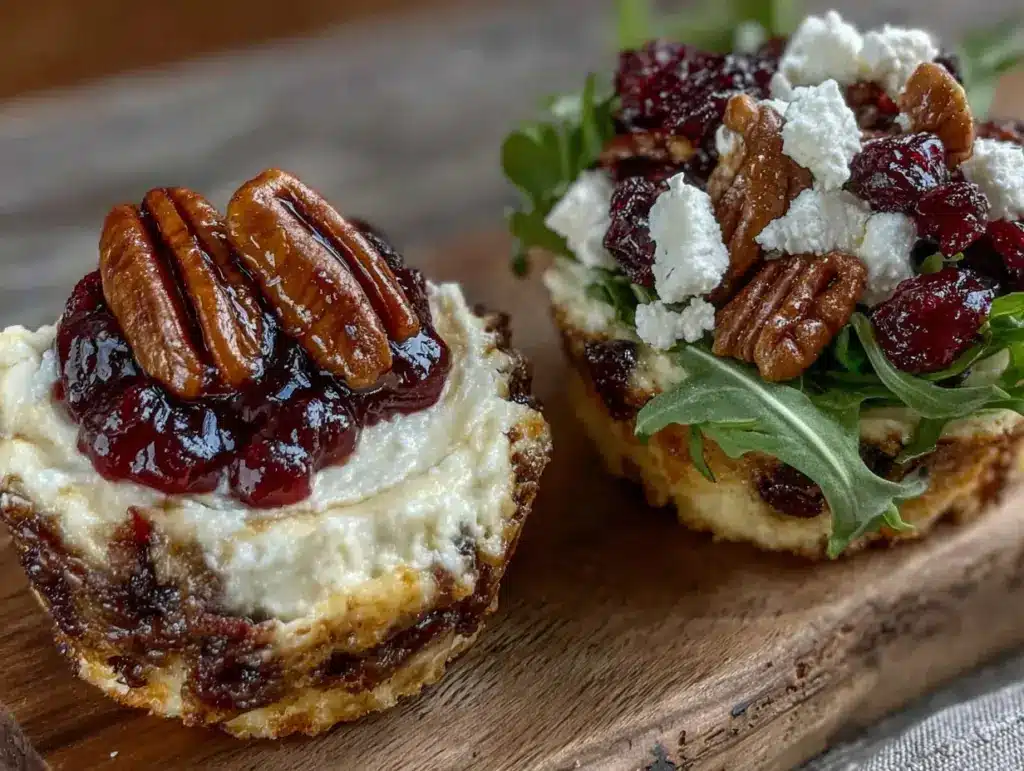 cranberry pecan thanksgiving charcuterie cups - featured image