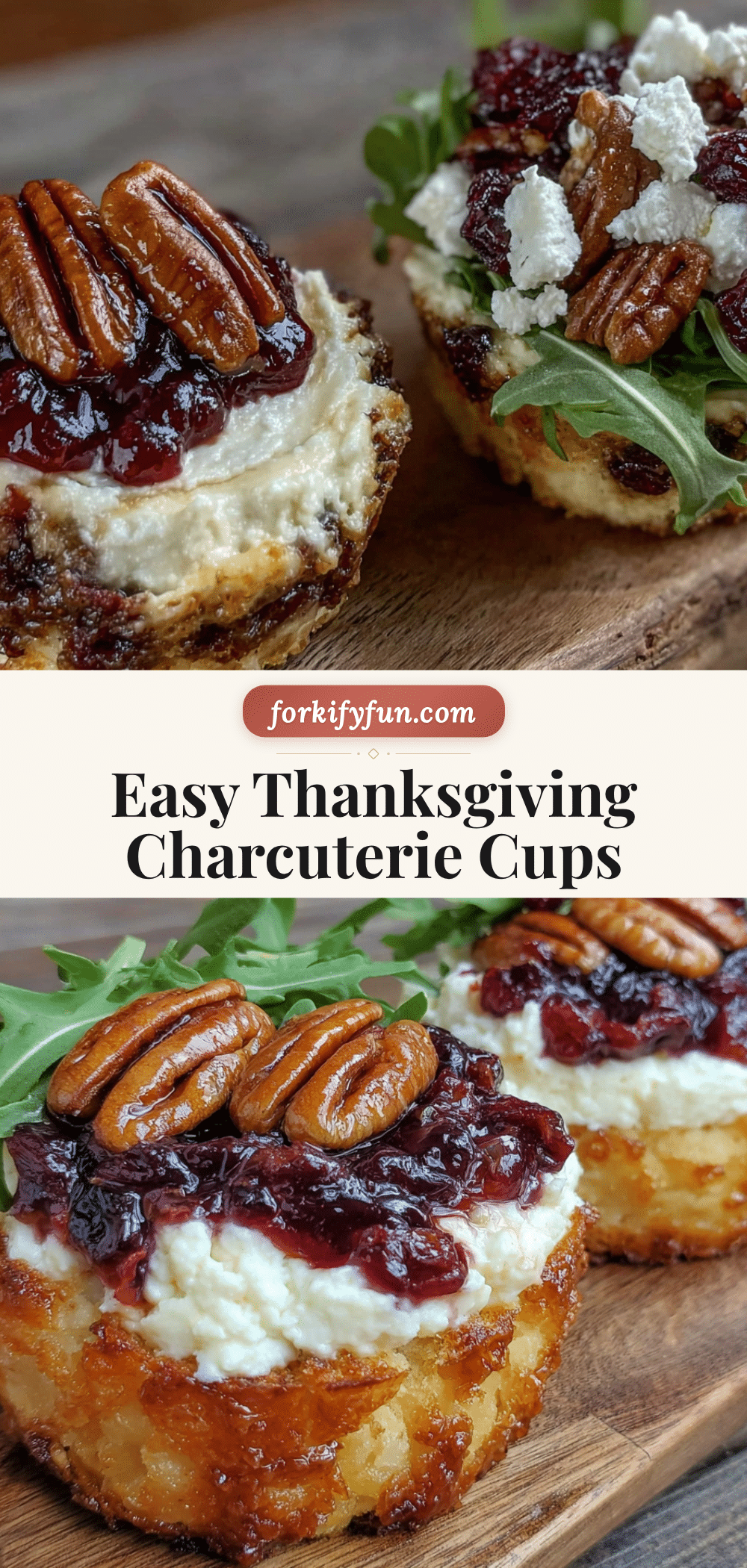 cranberry pecan thanksgiving charcuterie cups recipe