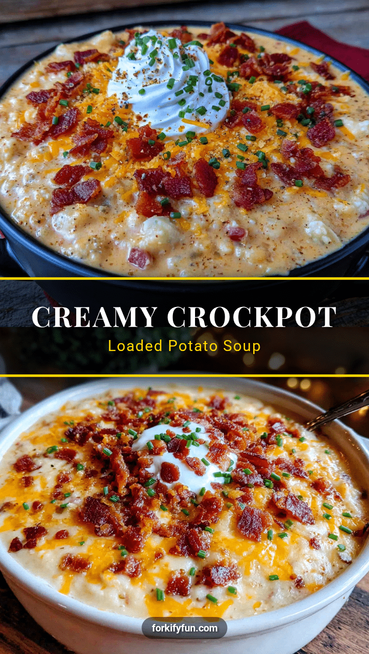 creamy crockpot loaded potato soup for a crowd recipe