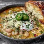 creamy crockpot white chicken chili - featured image