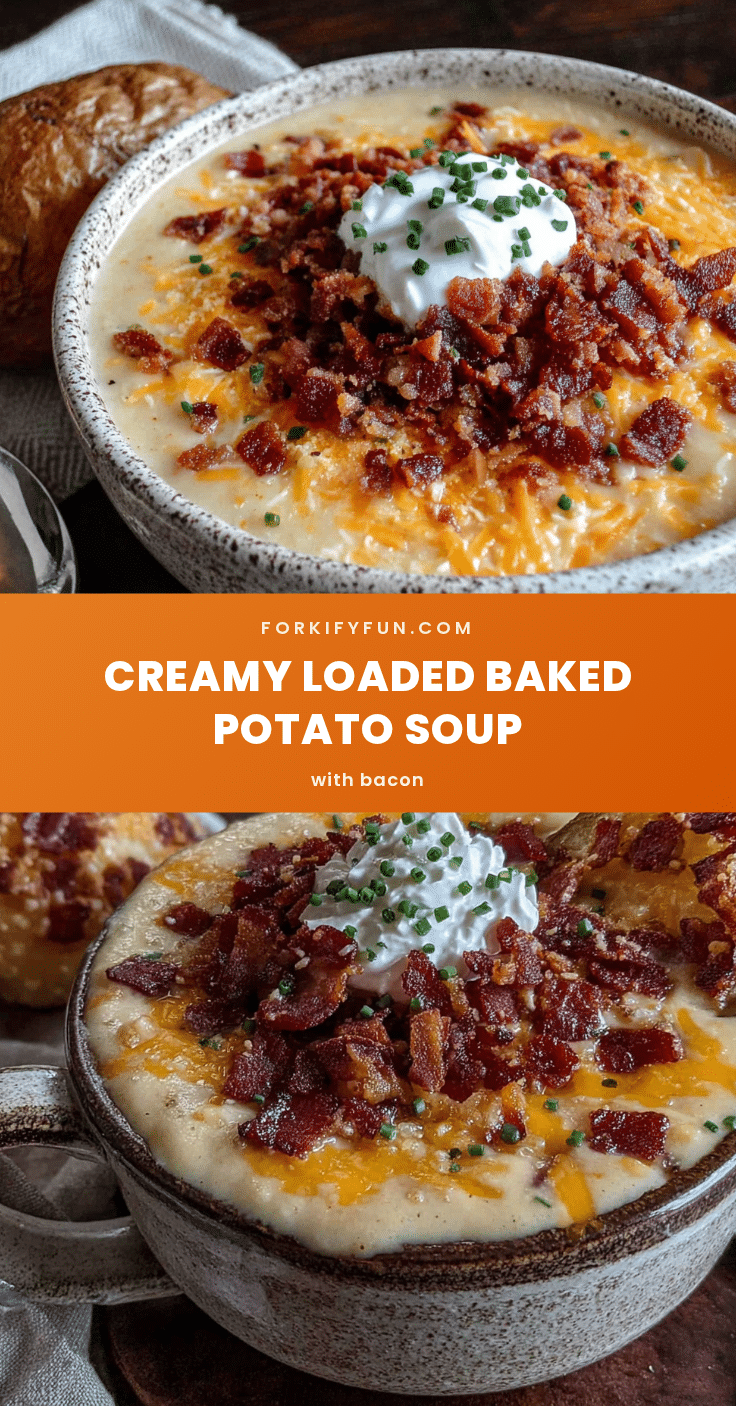 creamy loaded baked potato soup with bacon recipe