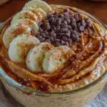 creamy overnight peanut butter protein oats - featured image