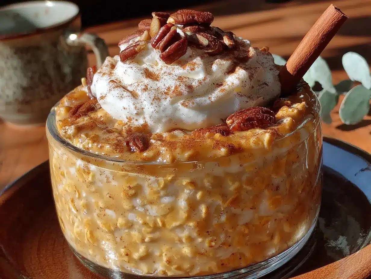 creamy pumpkin spice protein oats preparation steps