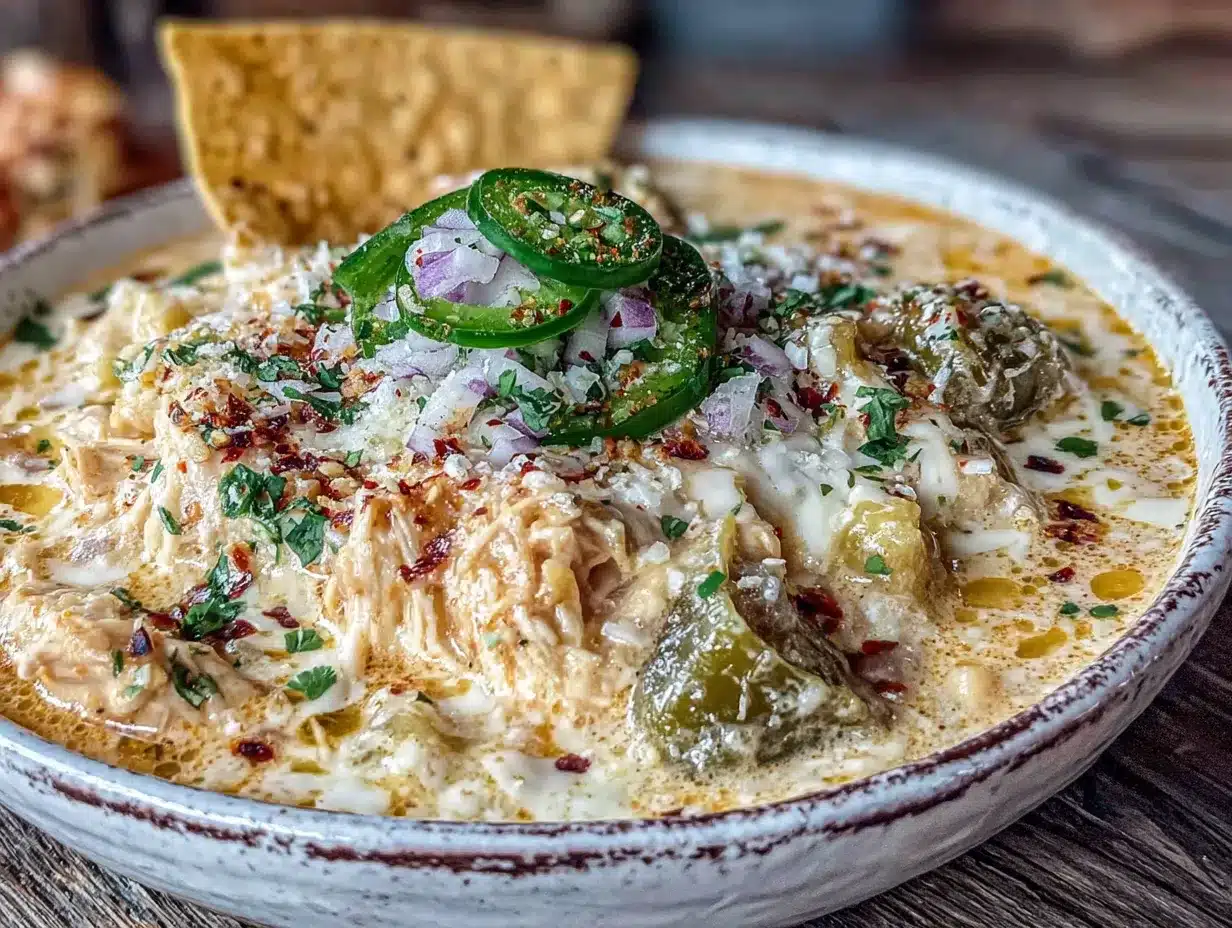 creamy white chicken chili preparation steps