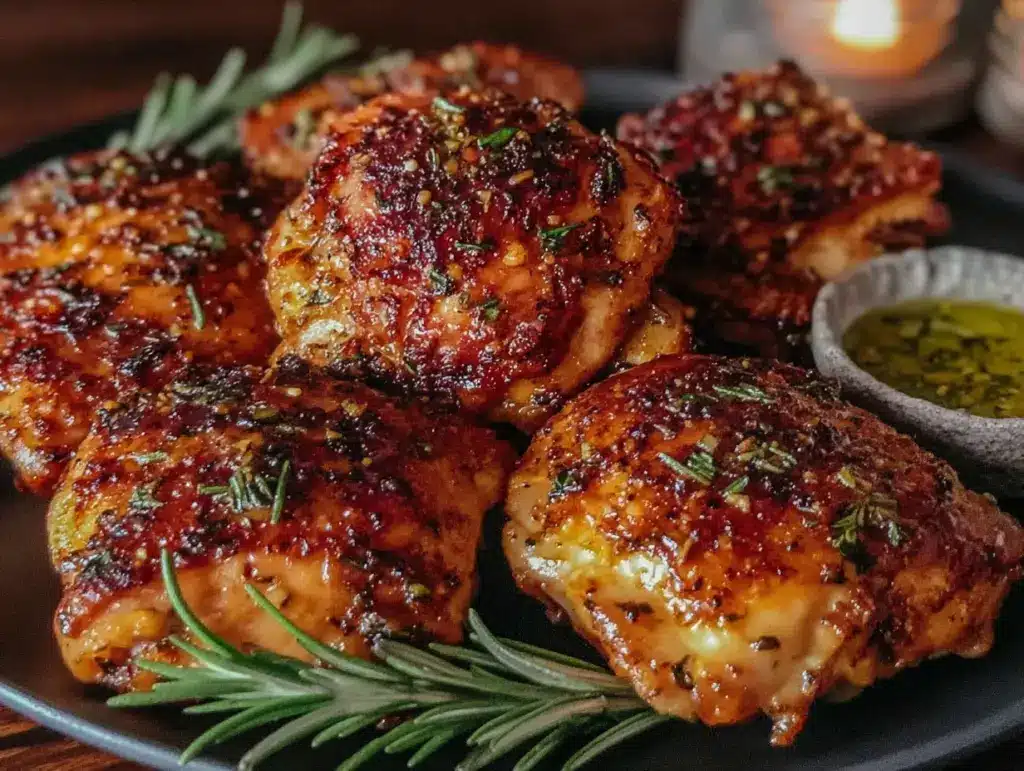 crispy air fryer chicken thighs - featured image
