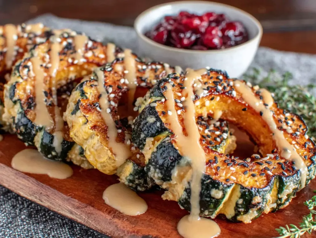 crispy delicata squash rings - featured image