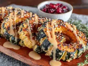 crispy delicata squash rings - featured image