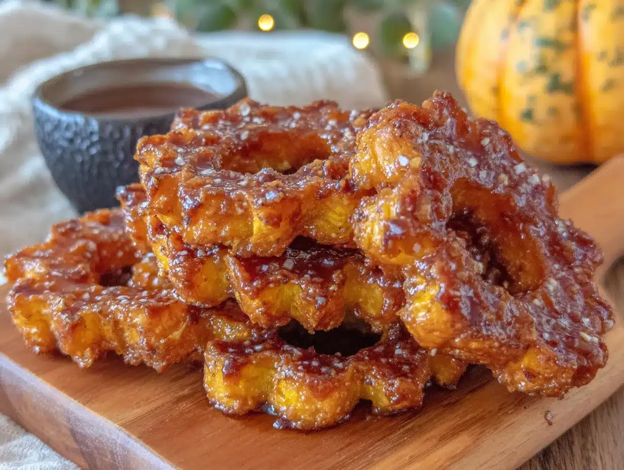 crispy maple-glazed delicata squash rings preparation steps
