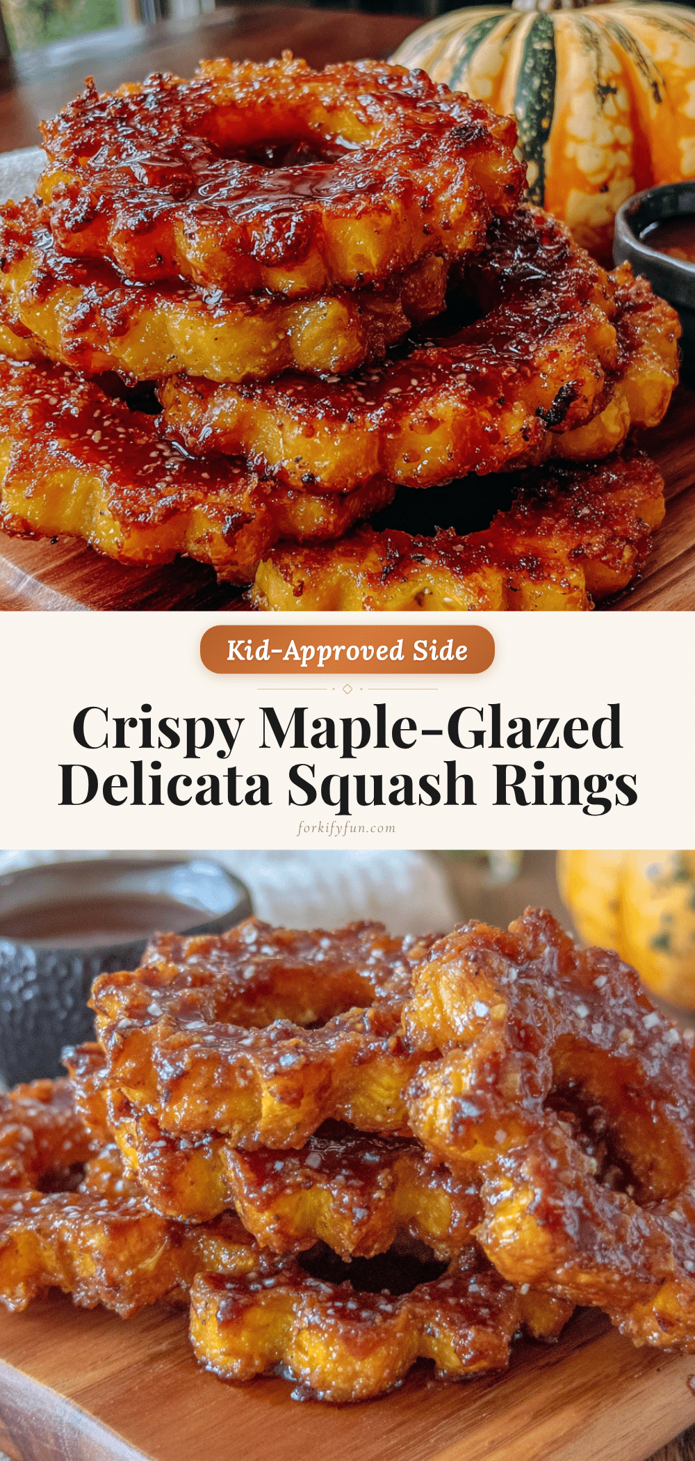 crispy maple-glazed delicata squash rings recipe