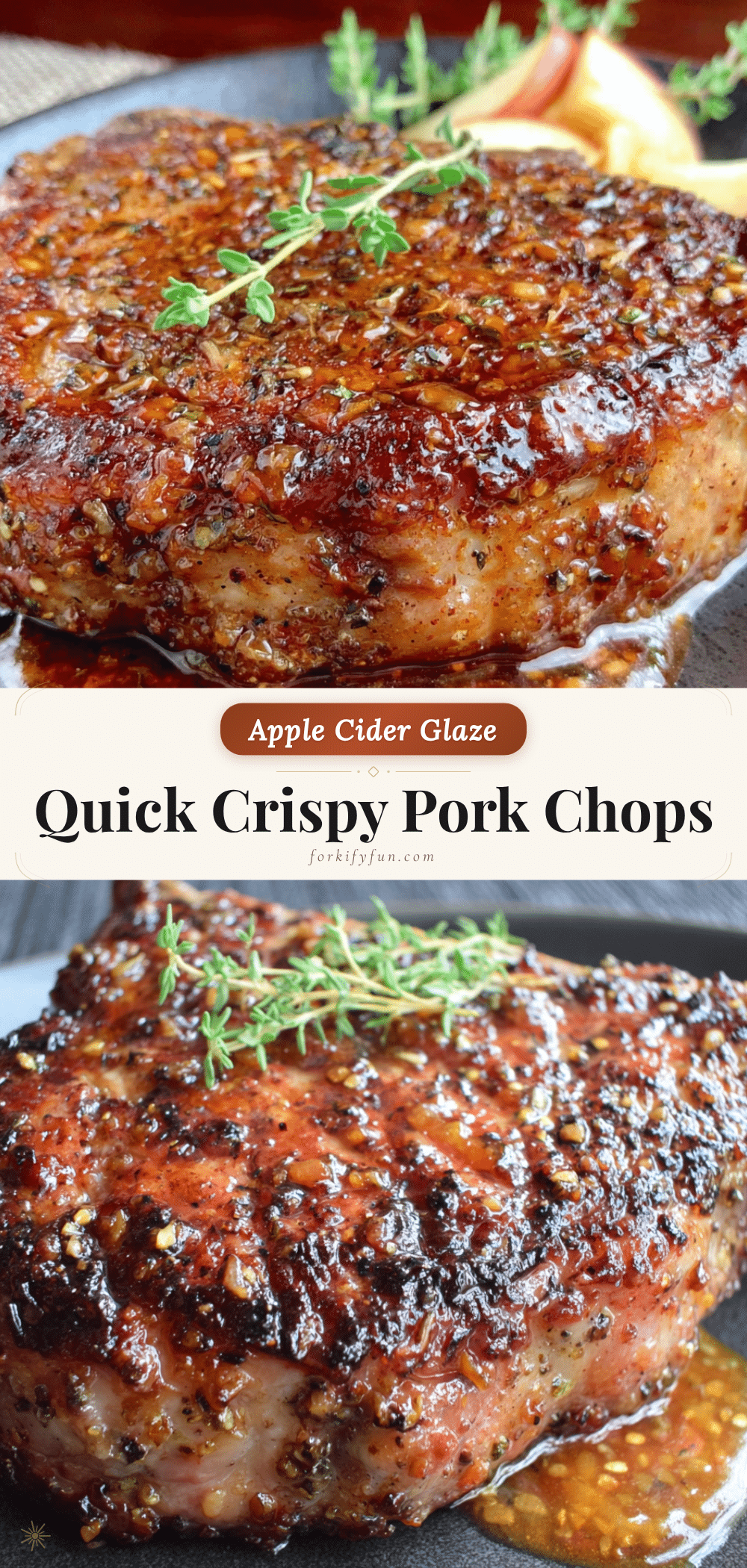crispy pork chops with apple cider glaze recipe