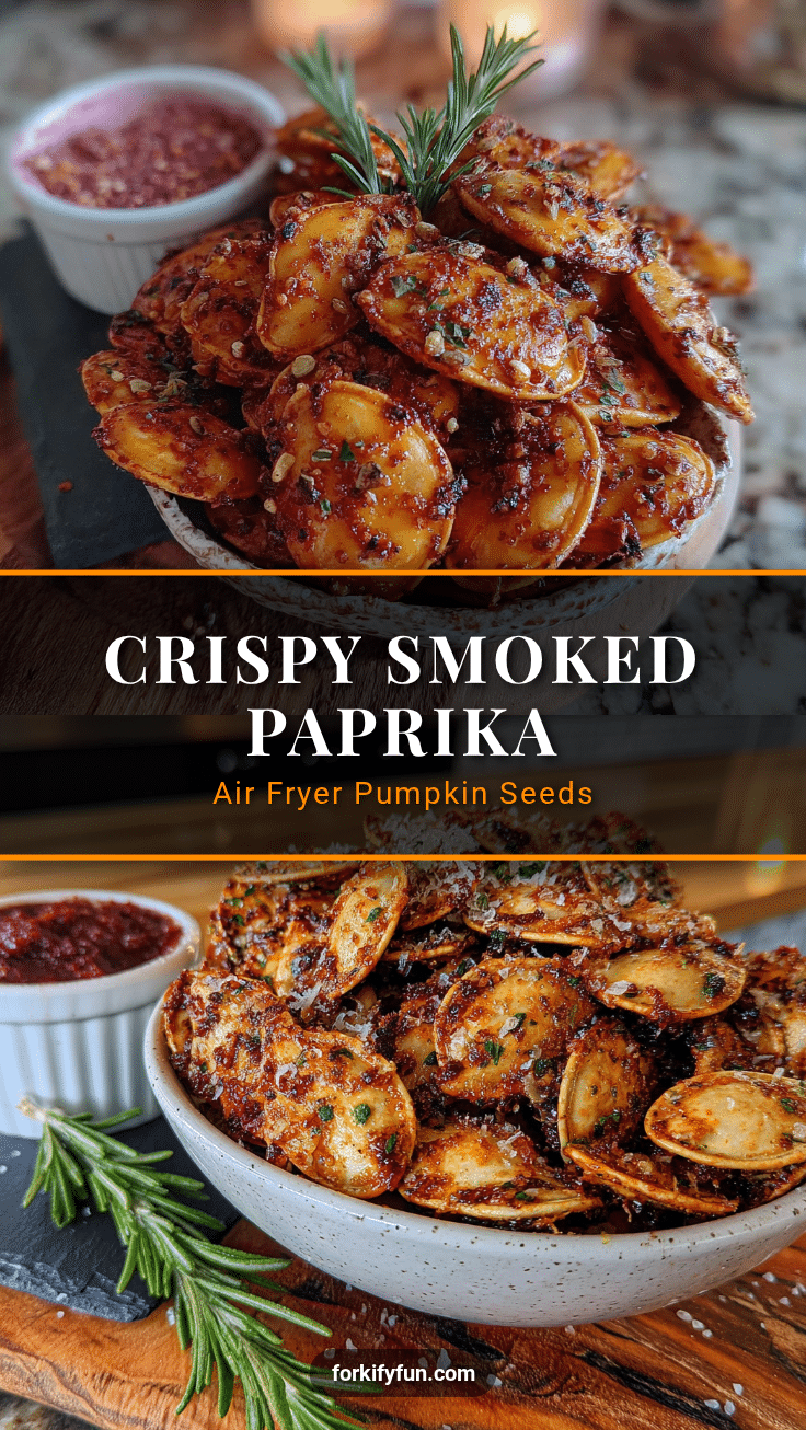 crispy smoked paprika air fryer pumpkin seeds recipe