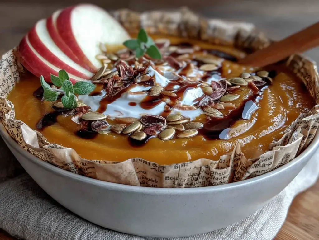 crockpot butternut squash and apple soup - featured image
