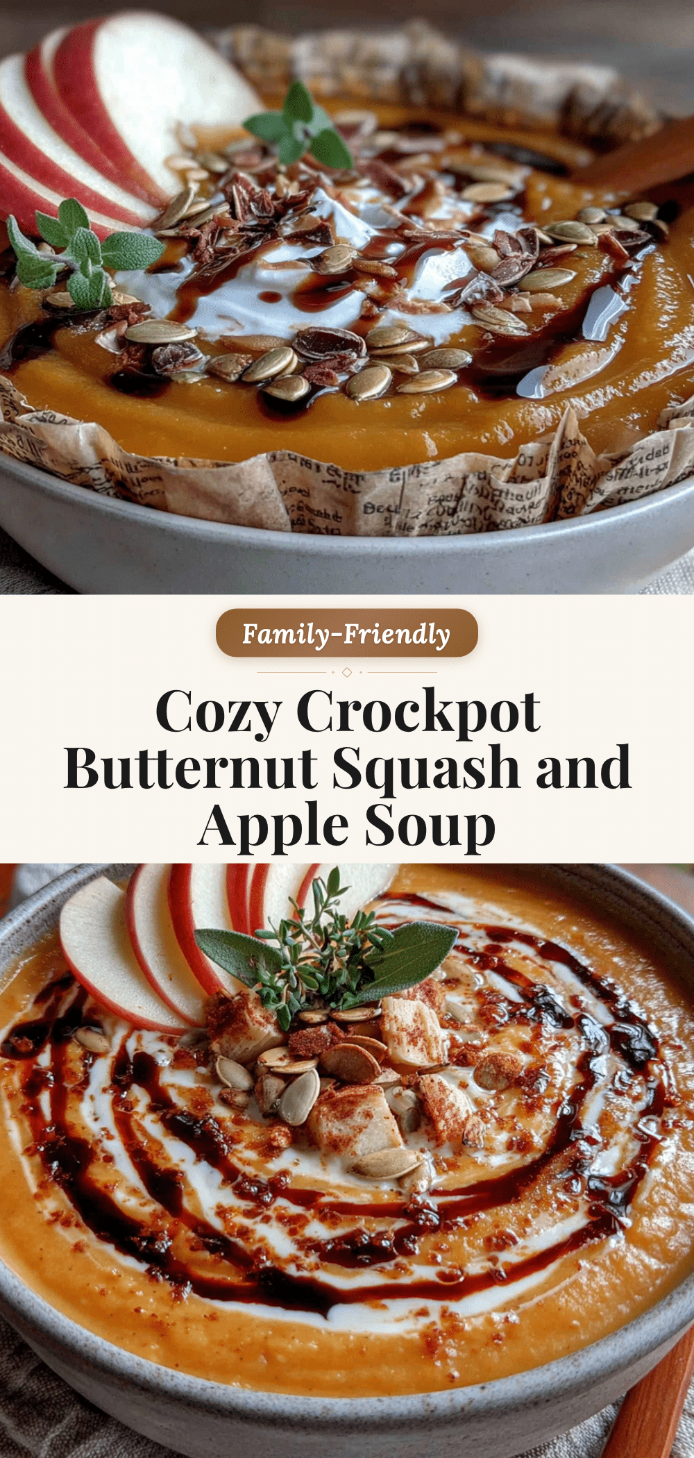 crockpot butternut squash and apple soup recipe