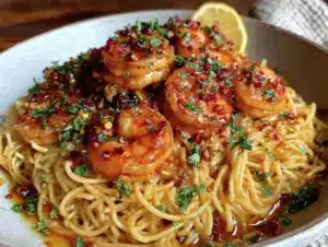 easy 15-minute garlic butter shrimp pasta - featured image