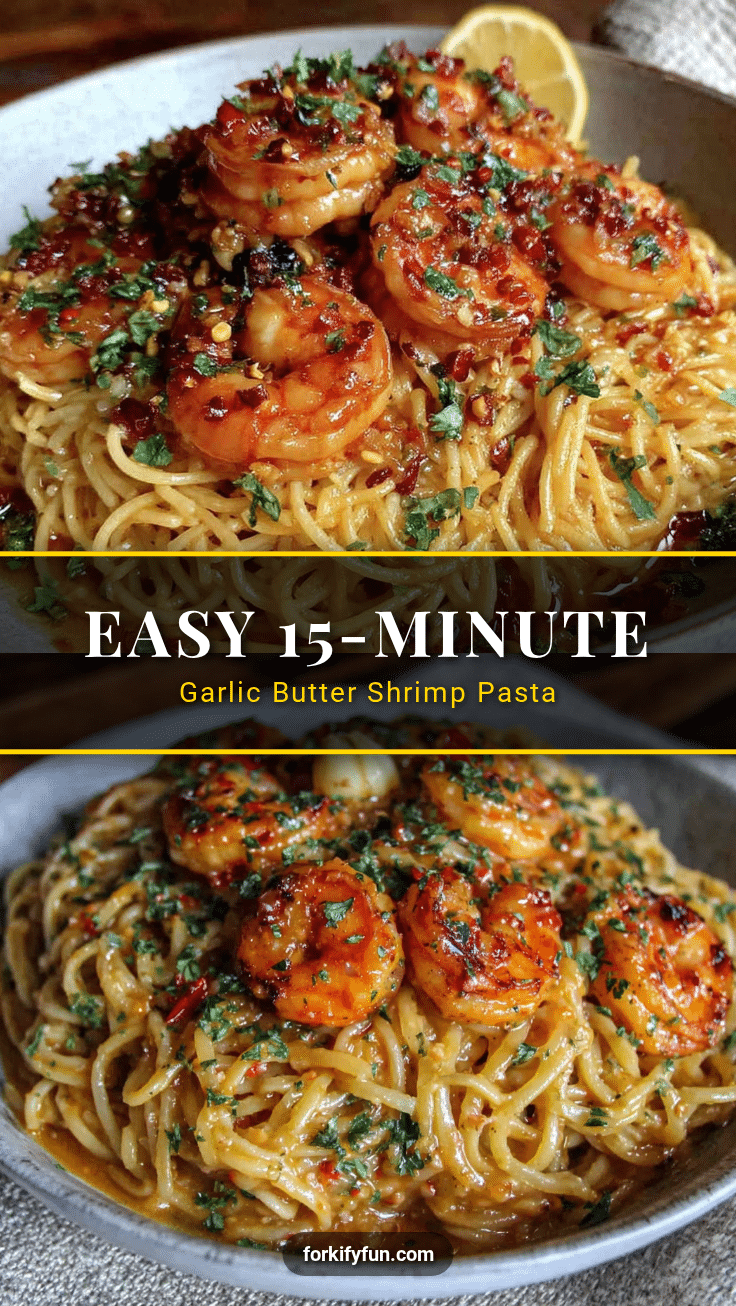 easy 15-minute garlic butter shrimp pasta recipe