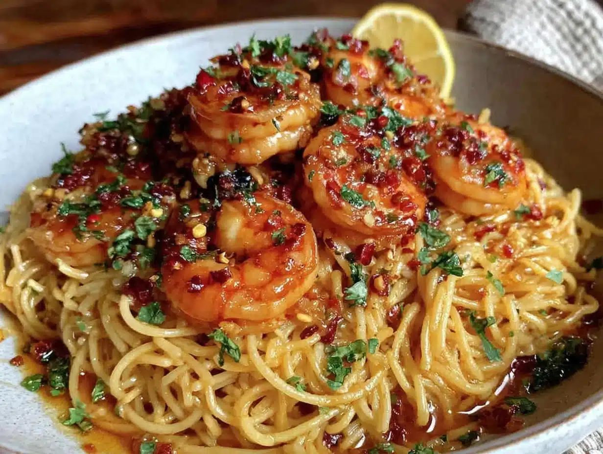 easy 15-minute garlic butter shrimp pasta - featured image