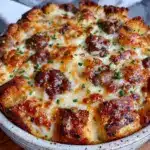 easy make-ahead sausage breakfast casserole - featured image
