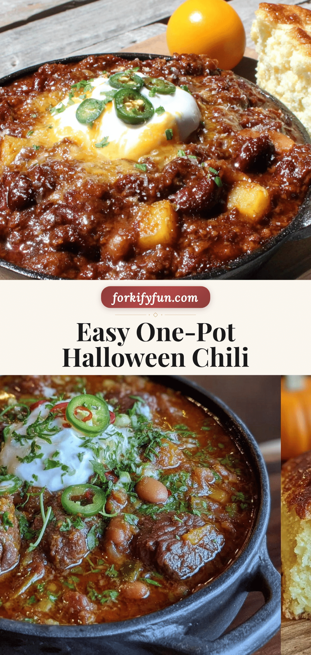 Easy One-Pot Halloween Chili for a Crowd recipe