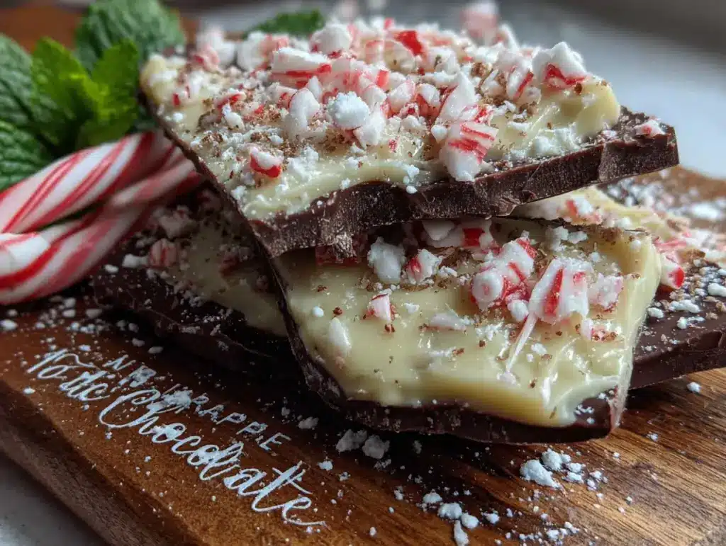 easy peppermint bark - featured image