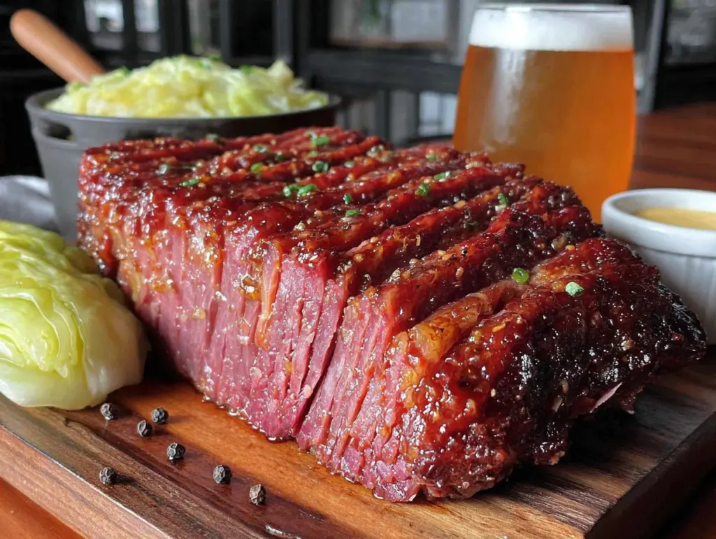 easy slow cooker corned beef and cabbage - featured image
