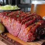 easy slow cooker corned beef and cabbage - featured image