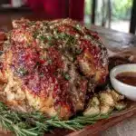 garlic herb butter turkey - featured image