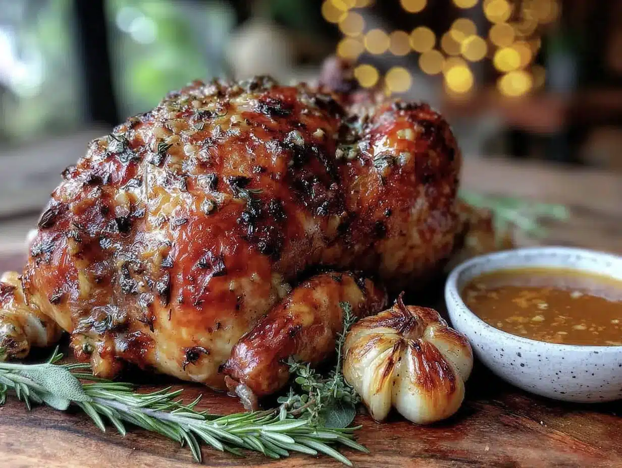 garlic herb butter turkey preparation steps